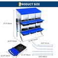 thumbnail image 2 of EuKer Chicken Nesting Boxes, 6-Holes Roll Away Nest Box with Legs and Removable Tray for Hens, Blue, 2 of 7