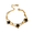 black, variant on 18K Gold Plated Titanium Steel Four-Leaf Clover Bracelet, Elegant Lucky Charm Bangle for Women, Tarnish-Resistant Waterproof Dainty Jewelry for Daily Wear, Anniversary and Wedding Guest Gift