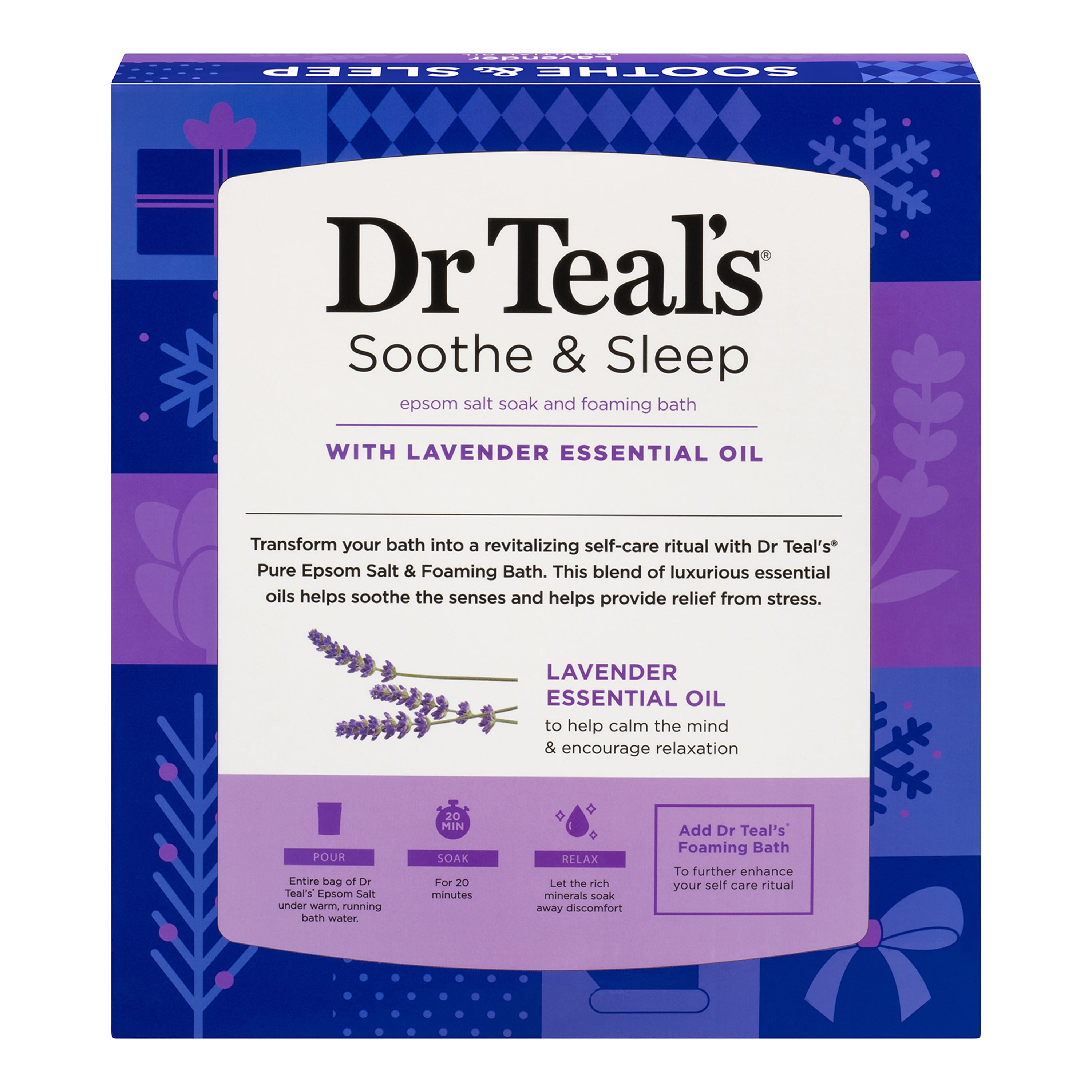 Dr Teal's Soothe & Sleep Lavender Bath Gift Set, 2 Piece - Walmart.com