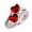 Red, variant on Pitauce Rings for Women Silver Double Heart Ring Bezel Setting Round Wedding Ring for Mom