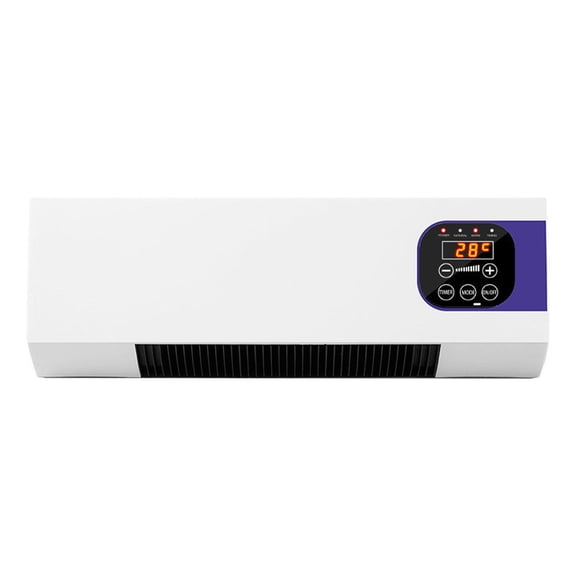 Calentador de pared inteligente, ventilador de calefacción de invierno, calentador eléctrico de bajo ruido, temperatura ajustable para