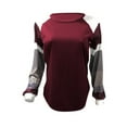 thumbnail image 3 of Womens Autumn Winter Colorblock Long Sleeve Tunic Tops Ladies Casual Loose Blouse Pullover T Shirt, 3 of 4
