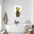 thumbnail image 4 of ZHONGYUTONG Zen Wall Art Stones Picture Orchid Canvas Painting Purple Zen Water Prints Spa Bathroom Decor Meditation Yoga Room Office Home Framed (12.00" x 18.00"), 4 of 4
