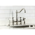 thumbnail image 4 of Kingston Brass KS1276BPLBS Bel-Air Bridge Kitchen Faucet with Brass Side Sprayer, Polished Nickel, 4 of 6