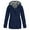 Z1 Navy, variant on REDARER Girls Lined Raincoat, All Weather Hooded Windbreaker for Kids, Warm Windproof Softshell Jacket,Size:9-10 Years