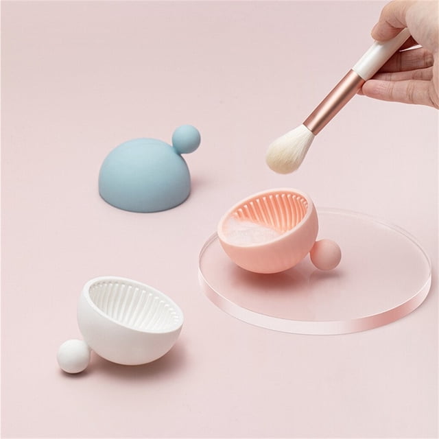 Makeup Brush Cleaning Silicone Facial Powder Foundation Lip Brushes Accessories Scrubber Portable Travel Cosmetics Clean Tools Blue
