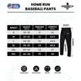 thumbnail image 7 of Exxact Sports Home Run Men's Baseball Pants without Piping - Full-Length, Semi-Relaxed Fit, Open-Bottom Adult Baseball Pants - (A2XL, White), 7 of 7