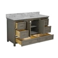 thumbnail image 2 of Paige 60" Single Bathroom Vanity with Weathered Gray Cabinet and Carrara Marble Top, 2 of 6