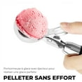 thumbnail image 4 of UneCuillère à Glace Avec éjecteur, Cuillere a Glace En Acier Inoxydable Poli, De Boules De Glace Pour Crème Glacée, Falafels, Riz, Ice Cream Scoop, 20x4,8 cm, 4 of 5