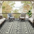 HaiiMeid 5'x8' Weatherproof Outdoor Rug, Easy Clean Patio Mat for Deck