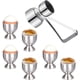 thumbnail image 1 of Egg Cup Set, Stainless Steel Egg Cup Holder And Double Sided Egg Lid Opener Cracker Large Easter Egg Cup, 1 of 5