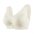 thumbnail image 2 of Swuxness Women's Push Up Wireless Bra, Womens Bras, Women Comfortable Push Up Shaping Side Coverage Breathable Bra White, 36/80AB, 2 of 3