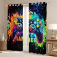 thumbnail image 2 of Homewish Gradient Gamepads Black Out Curtains for Kids Children Boys,Abstract Ombre Gamer Curtains Pack of 2 (42x63 Each),Video Game Bedroom Curtains,Super Cozy Room Decor, 2 of 6