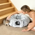 thumbnail image 3 of Long Plush Foldable Donut Cat Tunnel & Bed - Collapsible Design For Easy Storage, Warm Plush Interior, Donut-Shaped Cat Play & Rest Tunnel - For Indoor Cats, Pet Play Areas, Home, 3 of 4