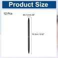 thumbnail image 2 of Uxcell Slim Metal Ballpoint Pen, 12Pcs Black Ink 1mm Medium Point Pen Metallic Retractable Lightweight Smooth Writing Pens for Business Office Wedding Guest Book, Black, 2 of 7