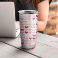 thumbnail image 4 of 20oz Tumbler with Lid and Straw Stainless Loving Heart Steel Vacuum Insulated Water Coffee Tumbler Cup, Double Wall Vacuum Insulated Travel Mug Reusable Tumblers for Ice Drinks, Hot Beverage, 4 of 7