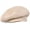 Beige, variant on Women Faux Leather Baggy Puffy Newsboy Hat Oversized Painter Beret Cap