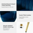 thumbnail image 4 of Seashell Upholstery Armchair Velvet Lounge Barrel Chair Gold Legs Home Living Room Bedroom, 4 of 10