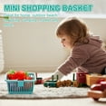 thumbnail image 7 of 8PCS Small Plastic Basket,Mini Storage Basket Grocery Tiny Shopping Baskets with Handle Organizer Filtered Water for Organizing Toys Fruits Veggies Snacks, Blue Cyan, 7 of 7