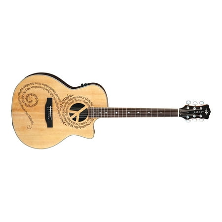 Luna Oracle Peace Grand Concert Acoustic-Electric