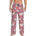 thumbnail image 2 of Goofa Rose Flowers Printed Soft Pajama Pants for Men, Wide Leg Comfy Casual Lounge Yoga Pants-Small, 2 of 9