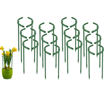 MISSMILE 12 Pcs Garden Stakes Tomato Plant Support with Standing Stakes and Stabilizing Support