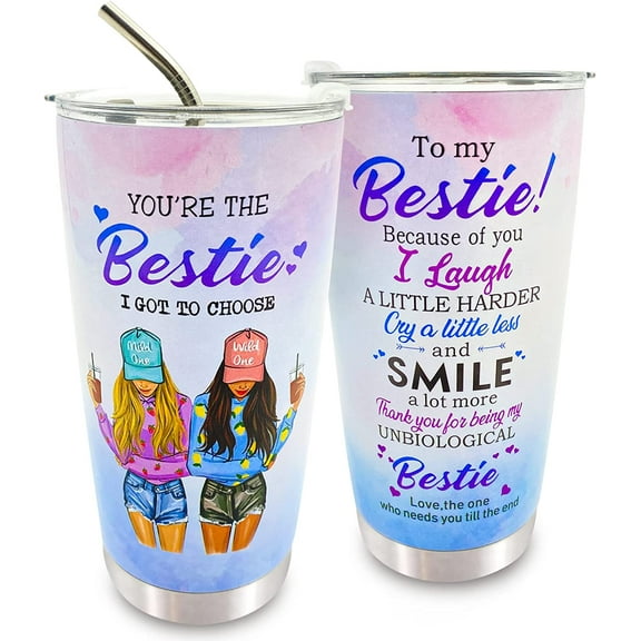 Gifts for Best Friends Women Birthday-Best Friend Birthday Gifts for Women, Best Friend Gift-Best Friendship Christmas Birthday Thanksgiving Gifts for Bestie, Soul Sister, BFF-BFTETYU 20oz Tumbler