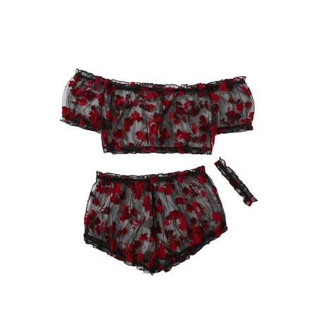

Floral Print Sexy Sets Multicolor Plus Size Sexy Lingerie (Women s)