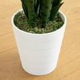 thumbnail image 4 of Nearly Natural 3ft. UV Resistant Artificial Sansevieria Plant in White Decorative Planter (Indoor/Outdoor), 4 of 7