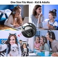 thumbnail image 2 of Auriculares Bluetooth KERHAND para niños con orejas de gato LED, color negro, 2 of 8