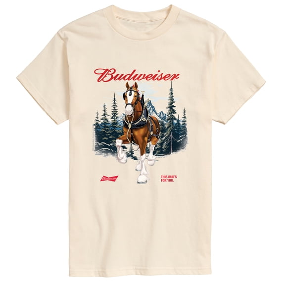 Budweiser - Clydesdale Winter Scene - Men's Short Sleeve Graphic T-Shirt