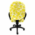 thumbnail image 3 of Fruit Office Chair Slipcover, Natural Theme Falling Lemons Pattern and Half Limes Image on Plain Background, Protective Stretch Decorative Fabric Cover, Standard Size, Yellow Multicolor, by Ambesonne, 3 of 5