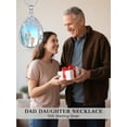 thumbnail image 2 of Dorunmo Father Daughter Necklace 925 Sterling Silver Daughter Necklace from Dad Birthday Mother's Day Jewelry, 2 of 10