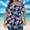 Navy, variant on QUNYINEY Womens Summer Tops Short Sleeve Square Neck Hawaiian Casual Shirts Loose Pullover Pleated Plus Size Women's Shirts