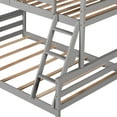 thumbnail image 7 of ARCTICSCORPION Adult Pine Wood/MDF Twin-over-Full Bunk Bed with Safety Guardrail Gray, 7 of 7