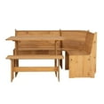 thumbnail image 5 of Riverbay Furniture Transitional Wood Corner Dining Nook Set in Natural, 5 of 20