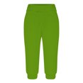 thumbnail image 5 of YI YI Women's Summer High Waisted Solid Color Matching Slim Fitting Yoga Gym Pants M Green, 5 of 6