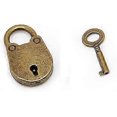 thumbnail image 2 of Set of 2 Vintage Antique Style Keyed Mini Padlock with Bronze Key (Bear), 2 of 5