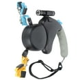thumbnail image 1 of Laisse pour Chien, Laisse Extensible pour Chien, Laisse Rotative Libre, Sensation Durable, Confortable, Double Laisse Rétractable pour Chien, pour Promenade, Gris, Noir, 1 of 8