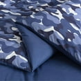 thumbnail image 4 of Chezmoi Collection Soft Microfiber Printed Military Camo Bedding Set, 2-Piece Blue Gray Camouflage Comforter Set, Twin Size, 4 of 9