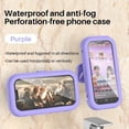 thumbnail image 2 of HOMEIORA 1PC Shower Phone Holder Waterproof 360 Degree Rotating Shower Phone Case Bathroom Wall Mount for iPhone 14 13 12 11 Pro Max XS XR, Max 6.8’ Phone - Romantic Purple, 2 of 6