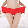 thumbnail image 5 of Women Plus Size Stretchy Seamless Solid Color Middle Waist Underwear Panties, 5 of 7