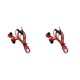 thumbnail image 1 of Sidaley Auricular con cable Auriculares de alta Graves pesados ​​​​Auriculares tipo auricular Auricular de doble bobina móvil, rojo No.01 2piezas, 1 of 5