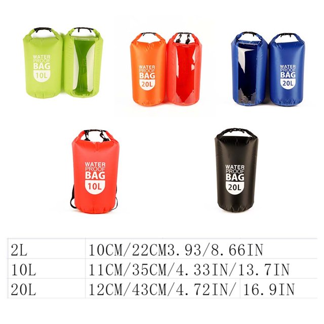 Sac à Main Double Sac à Main Extérieur Grande Capacité Sac de Rangement de Navigation de Vélo Camping Rafting Plongée Eau Noire 10L Épaule Simple
