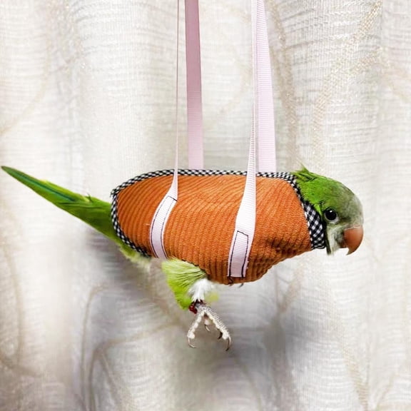 Bird Harness and Leash for Small Parrots, Anti-Escape Portable Bird Carrier Vest for Budgies & Lovebirds, Lightweight Outdoor Training Flight Suit, Size S