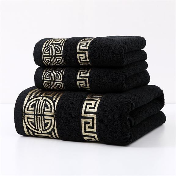 3 Pcs Bath Towel Set, 100% Cotton, 430 Gsm, Ultra-soft and Highly Absorbent
