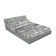 thumbnail image 2 of Ambesonne Grey Fitted Sheet & Pillow Sham Set, Brick Wall English Style, Queen, Grey, 2 of 2