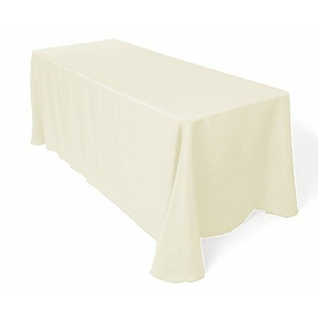 Dining Room Table Clothes Gee Di Moda Tablecloth Rectangular 90 x 132 inch Polyester - Ivory Tablecloth - Thanksgiving Tablecloth Wedding Tablecloth Dining Room Table Cloth Rectangle Party Tablecloths for Rectangle Tables ()