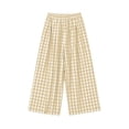 thumbnail image 6 of Palazzo Pants For Women High Waist Plaid Print Wide Leg Pants Casual Stretch Waistband Pants With Pockets Loose Fit For A Preppy Look Womens Pants, 6 of 6