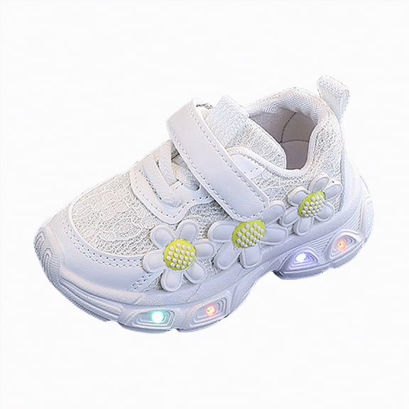 Yindaity Light Up Sneakers Girl Boys Kids LED Light up Shoes High Top Sneakers for Unisex Child Boys Girls(White,Size11)